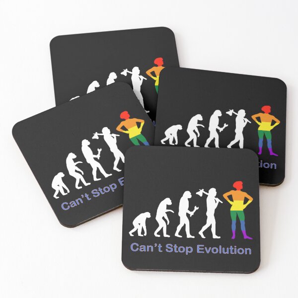 Item preview, The classic ascent of humankind graphic, ending with an LBGTQ individual designed and sold by Fantasyart123.