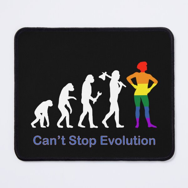 Item preview, The classic ascent of humankind graphic, ending with an LBGTQ individual designed and sold by Fantasyart123.