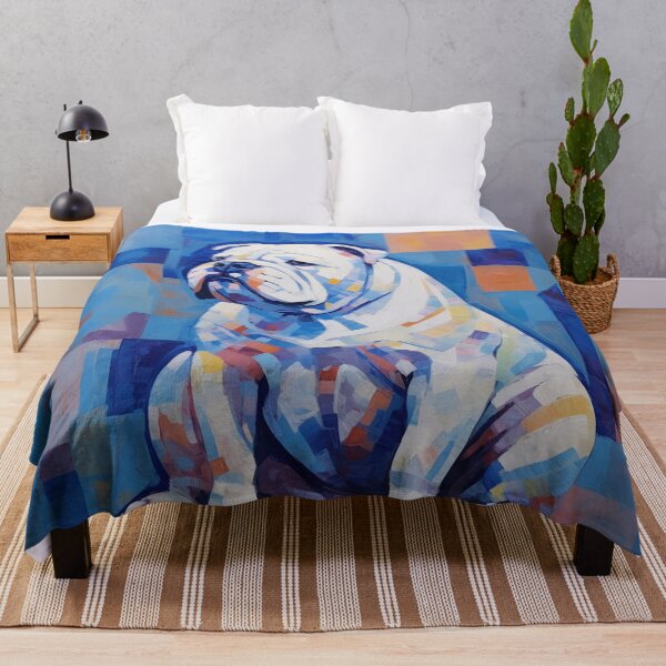 Item preview, White Bulldog On Color Patchwork designed and sold by YoPedro.