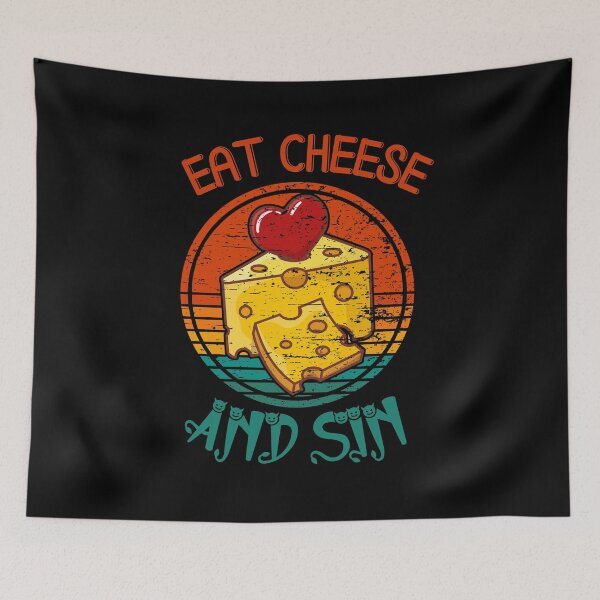 Item preview, Eat Cheese and Sin designed and sold by SunnyFunnyArt.