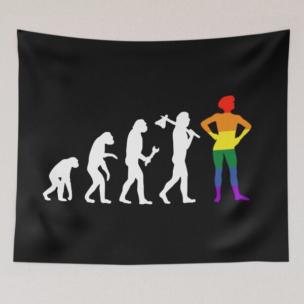 Item preview, LGBTQ+ social evolution ascent of humankind designed and sold by Fantasyart123.