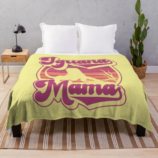 Item preview, Iguana Mama Retro Sunset Iguana Reptile Pet Parent Logo (YELLOW) designed and sold by CRHPOD20.