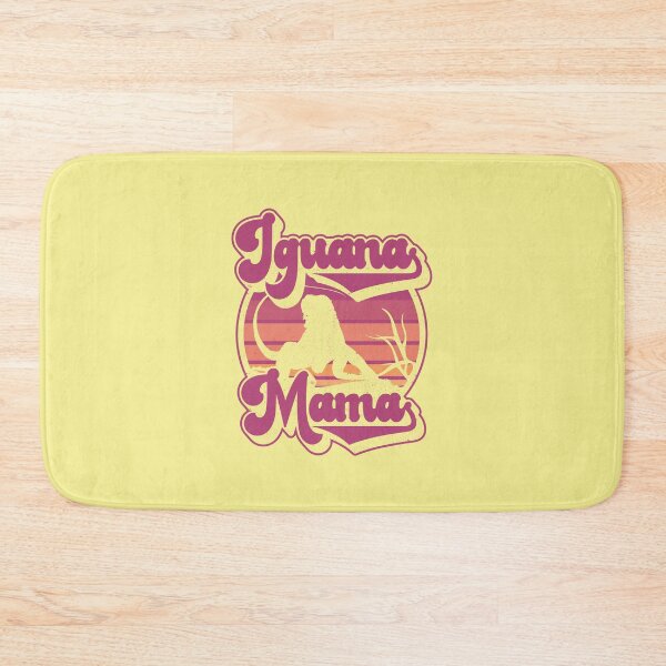 Item preview, Iguana Mama Retro Sunset Iguana Reptile Pet Parent Logo (YELLOW) designed and sold by CRHPOD20.