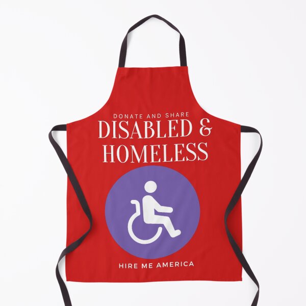 Item preview, Disabled & Homeless white designed and sold by Hiremeamerica.