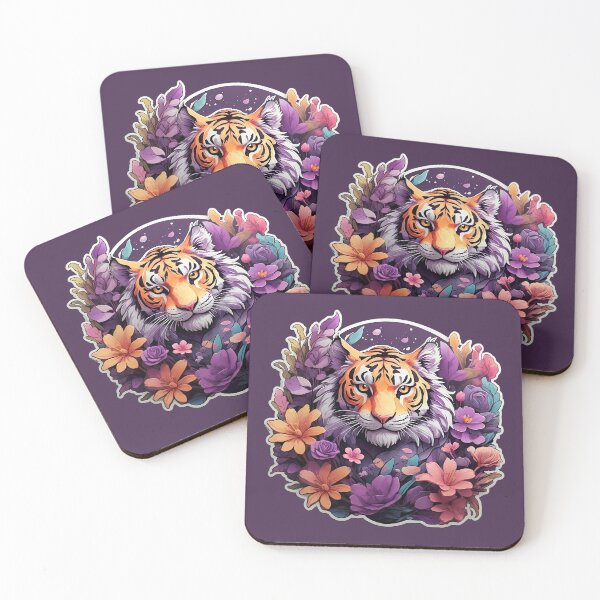 Item preview, Tiger with flowers designed and sold by Moons94.