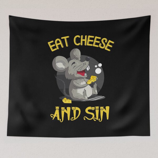 Item preview, Eat Cheese and Sin Mouse designed and sold by SunnyFunnyArt.