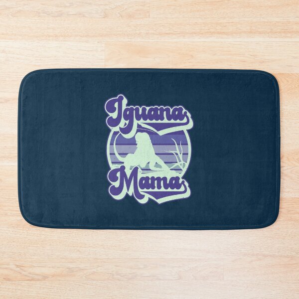 Item preview, Iguana Mama Retro Sunset Iguana Reptile Pet Parent Logo (BLUE) designed and sold by CRHPOD20.