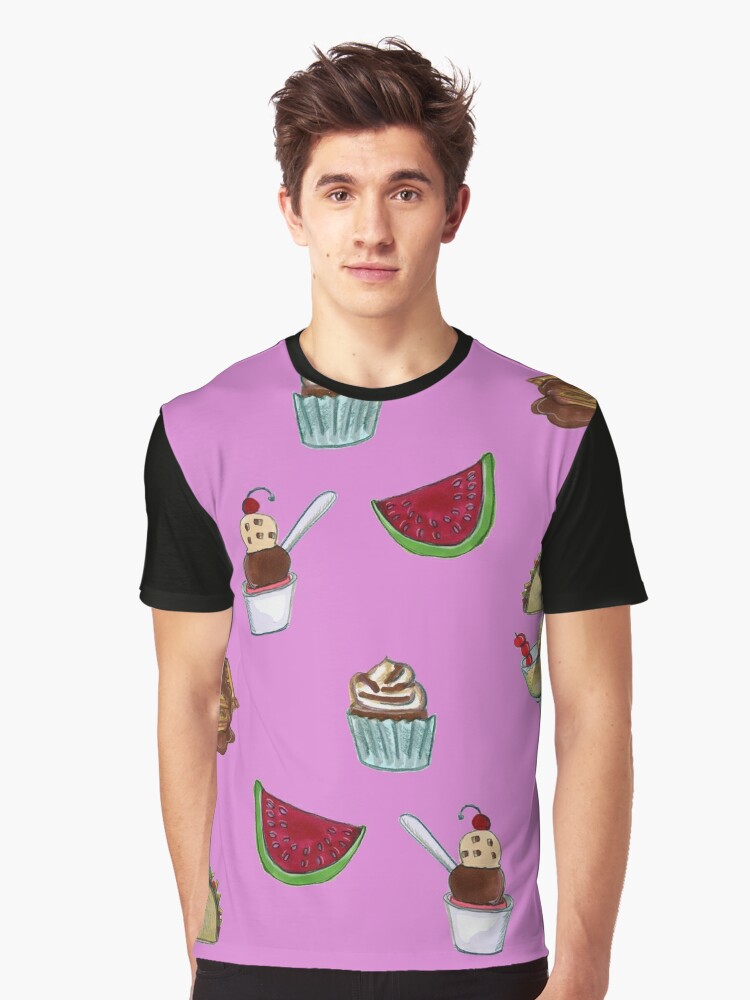 Denise' Food Pattern | Graphic T-Shirt