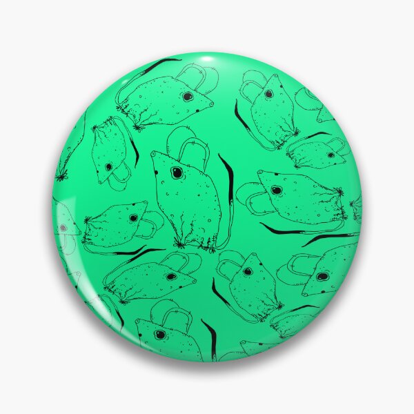 Item preview, TINY BUT MIGHTY BLACK x SEAFOAM GREEN RODENT MOUSE  designed and sold by GIVENGRACE.ART.