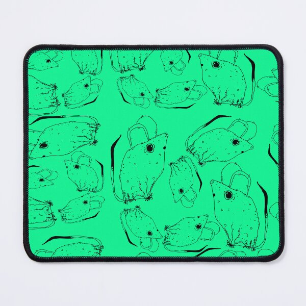 Item preview, TINY BUT MIGHTY BLACK x SEAFOAM GREEN RODENT MOUSE designed and sold by GIVENGRACE.ART.