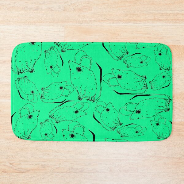 Item preview, TINY BUT MIGHTY BLACK x SEAFOAM GREEN RODENT MOUSE  designed and sold by GIVENGRACE.ART.