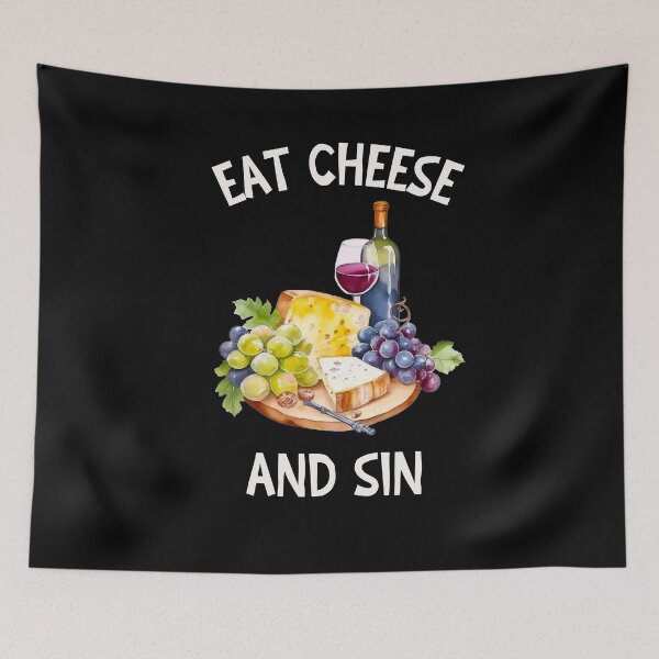 Item preview, Eat Cheese and sin designed and sold by SunnyFunnyArt.