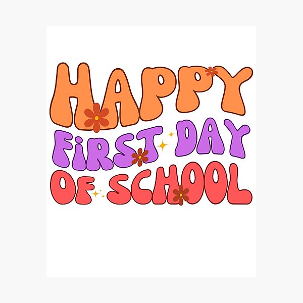Item preview, Happy First Day Of School Groovy Colorful Flower Design designed and sold by ArtVibes8.