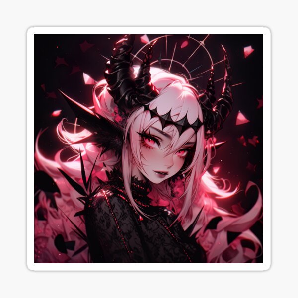 Girl, demon, devil, horns, red, anime, HD phone wallpaper | Peakpx