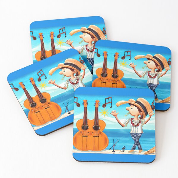 Item preview, guitarist on the beach designed and sold by Artbellachi.
