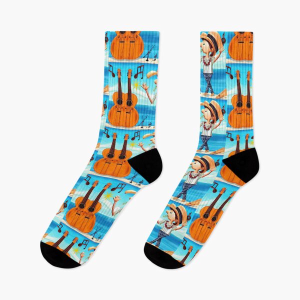 Item preview, guitarist on the beach designed and sold by Artbellachi.