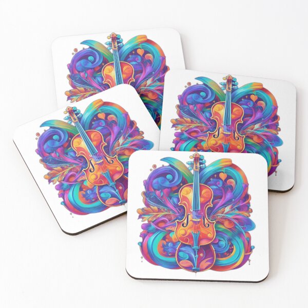 Item preview, Harmony in Colors: Rainbow Violin Illustration designed and sold by DeevaValli.