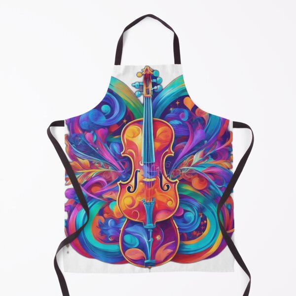 Item preview, Harmony in Colors: Rainbow Violin Illustration designed and sold by DeevaValli.
