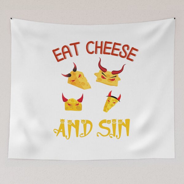 Item preview, Eat Cheese and Sin designed and sold by SunnyFunnyArt.