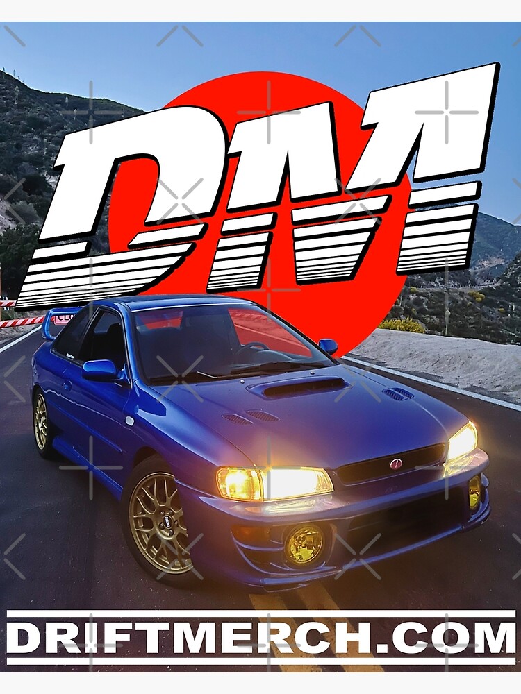 Blue Rally Car with Gold Wheels on a Touge Mountain Pass