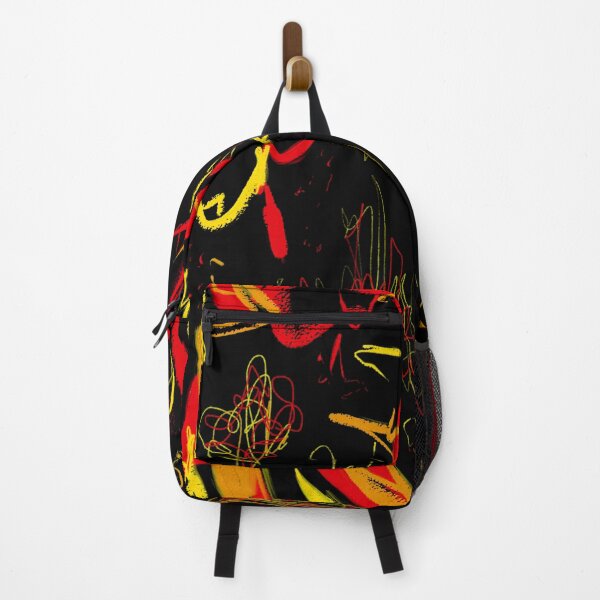 Item preview, Red Yellow Scribble Swirl Doodle Oil Abstract Fire designed and sold by hopecope.