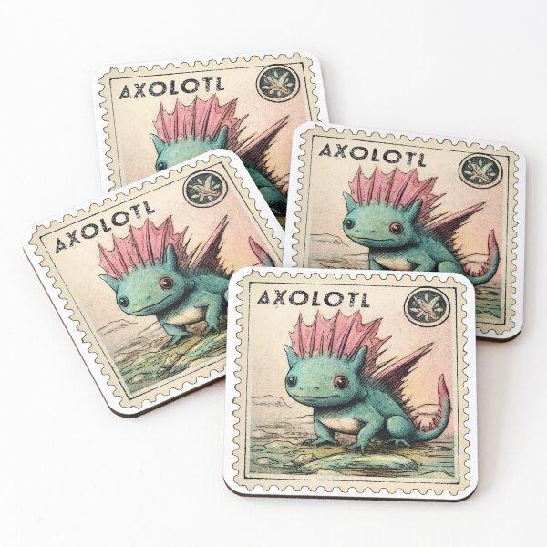 Item preview, Vintage Axolotl Stamp designed and sold by Bug & Brush.