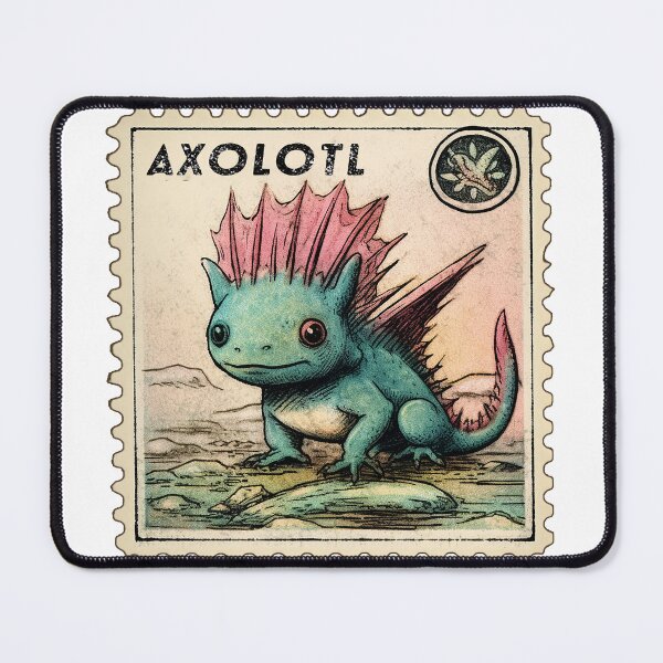Item preview, Vintage Axolotl Stamp designed and sold by Bug & Brush.