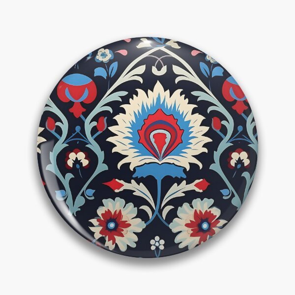 Artikelvorschau, Osmanischer Palast entwirft dunkles Blumenmuster entworfen und verkauft von Ottoman Palace Designs.