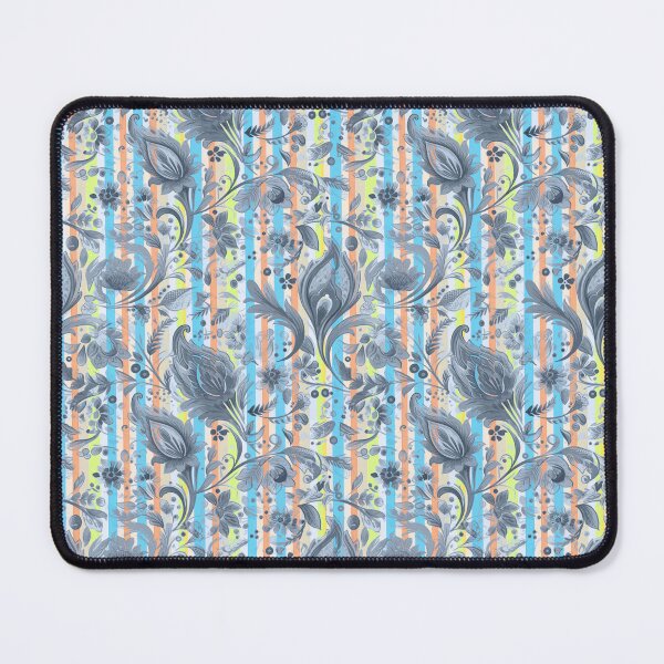 Item preview, Stripes over jacobean design designed and sold by Alessandro Remo Mazzoni Remotextiles.