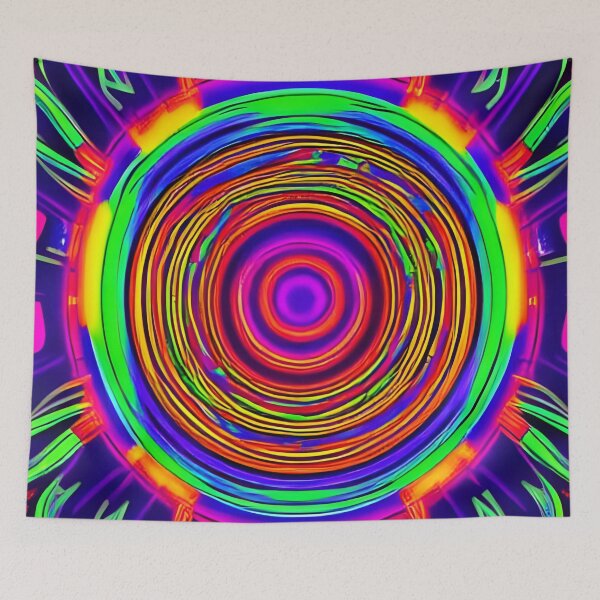 Item preview, Neon Portal - Psychedelic Pattern designed and sold by NomadicCreative.