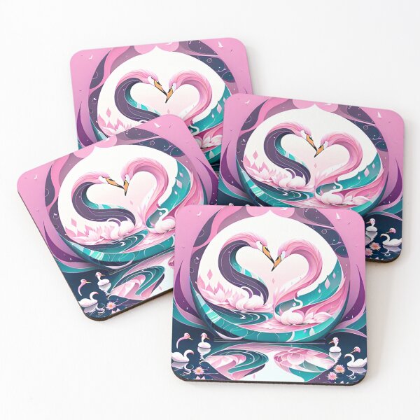 Item preview, Beautiful Pink Swan Heart  designed and sold by purplesensation.