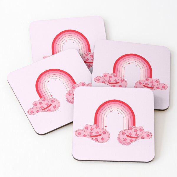 Item preview, Retro Nashville Pink Rainbow Cowboy Hats designed and sold by hihoneyitsbunny.