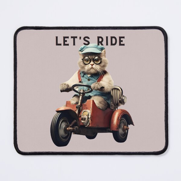 Item preview, Let's Ride Retro Cat Design | Vintage Cat Lover designed and sold by KittyStampedeCo.