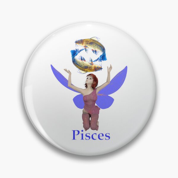 Item preview, Pisces fairy girl gazing at spinning twin fish designed and sold by Fantasyart123.