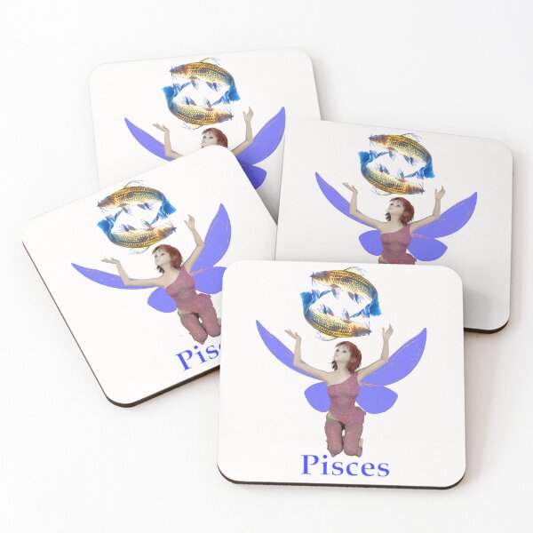 Item preview, Pisces fairy girl gazing at spinning twin fish designed and sold by Fantasyart123.