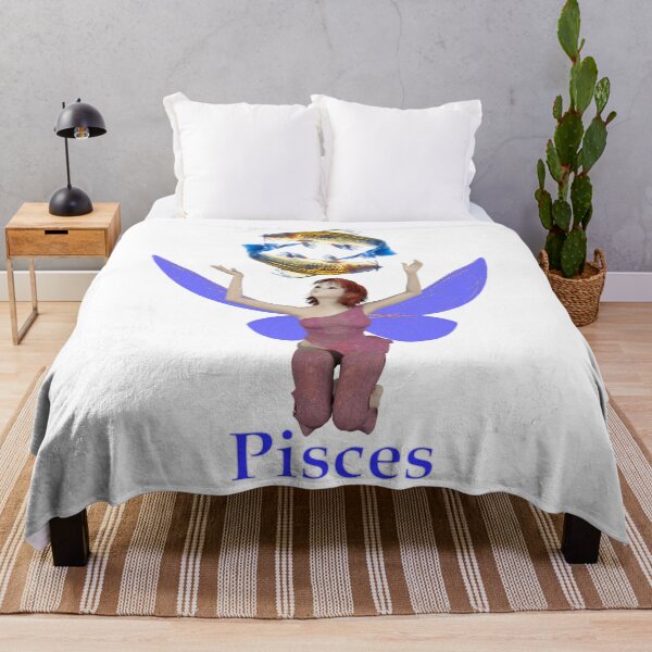 Item preview, Pisces fairy girl gazing at spinning twin fish designed and sold by Fantasyart123.