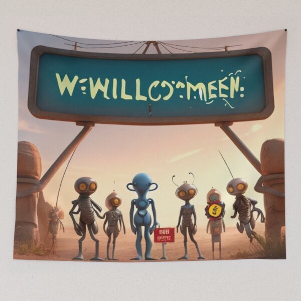 Item preview, Welcome, humans designed and sold by MSenaArt.