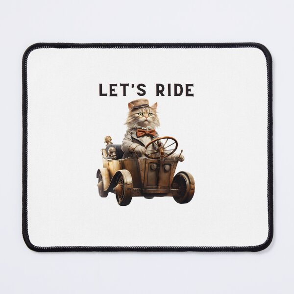 Item preview, Let's Ride Retro Cat Design | Vintage Cat Lover designed and sold by KittyStampedeCo.