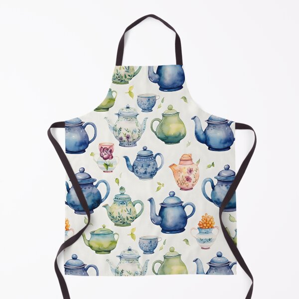 Item preview, Whimsical Watercolor Teapots No.2 designed and sold by Marvel Selke.