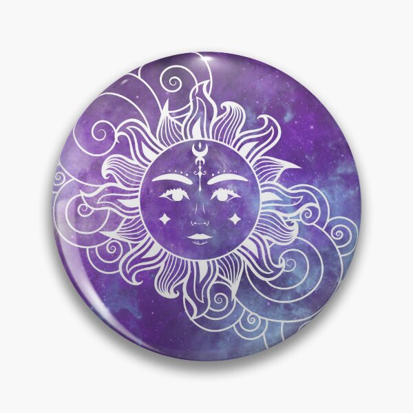 Item preview, Cosmic Sun in Blue and Purple Watercolor Nebula designed and sold by Trish Dish.