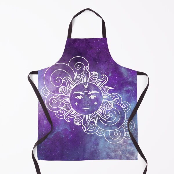Item preview, Cosmic Sun in Blue and Purple Watercolor Nebula designed and sold by Trish Dish.