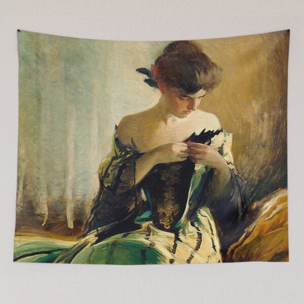 Item preview, Study in Black and Green designed and sold by LadybellVintage.