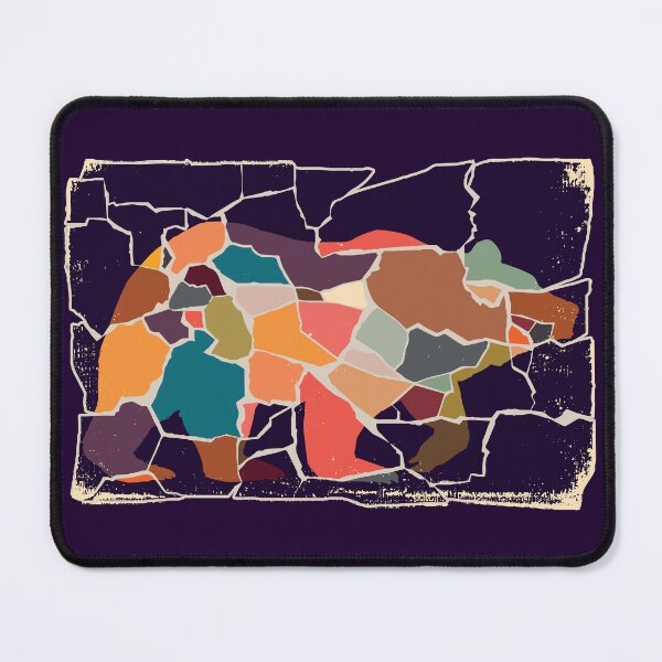 Item preview, Abstract Colorfully Cracked Bear Design designed and sold by CosmicPatriot.