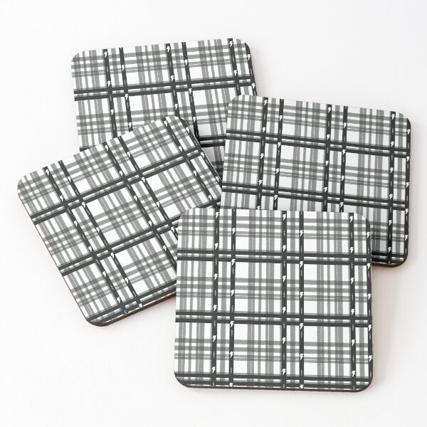 Item preview, Small Fine Electric Plaid Black And White designed and sold by I-Am-Daley.