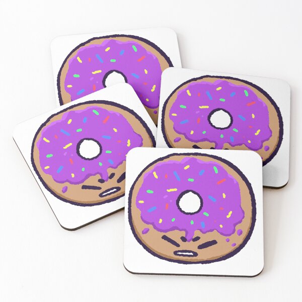 Item preview, Cute little purple chunky sad Donut sticker  designed and sold by boojuice.