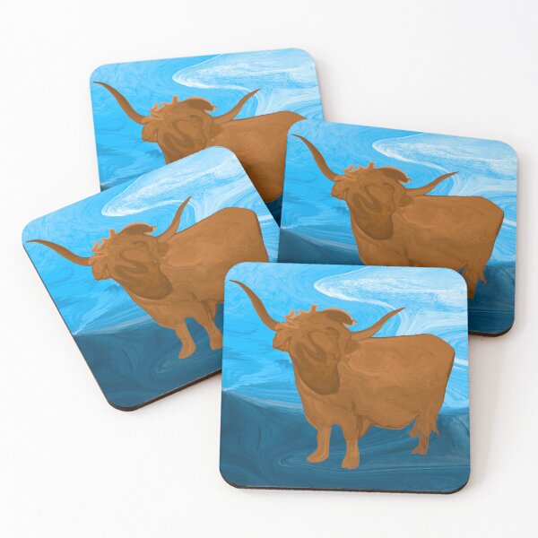 Item preview, Whimsical Highland Cow designed and sold by BorealLine.