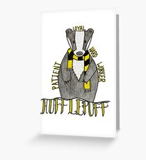 Badger huffle Greeting Card
