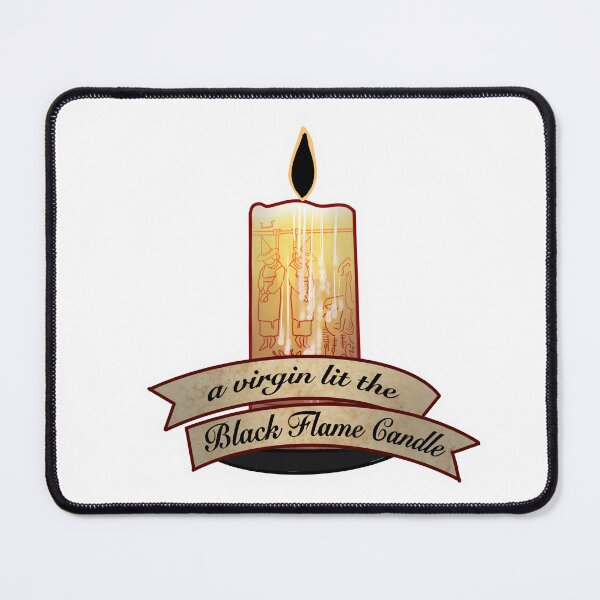 Item preview, A Virgin Lit the Black Flame Candle designed and sold by AnonMemeDoodles.