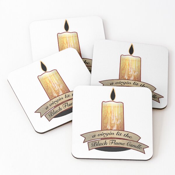 Item preview, A Virgin Lit the Black Flame Candle designed and sold by AnonMemeDoodles.