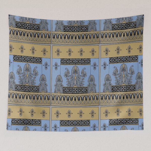 Item preview, Ancient Greek Roman Decorative Wall Design - Periwinkle Blue, Tan, Black designed and sold by Talia Felix.
